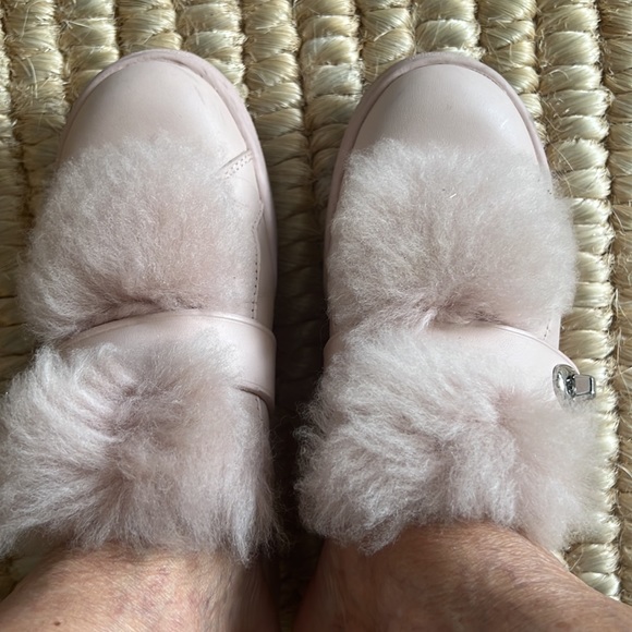 Coach leather shearling trimmed low top backless boots /slide 7M - Picture 7 of 16